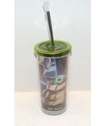 NEW 2021 THE MANDALORIAN &amp; THE CHILD 20 oz TRAVEL TUMBLER CUP WITH STRAW - £11.98 GBP