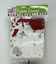 Blood Spatter Zombie Party Tablecover - Party Supplies - 1 Piece ~ 54&quot; x 108&quot; - £7.94 GBP