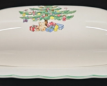 Nikko Happy Holidays Covered Butter Dish Set Christmas Tree White Green ... - $88.97