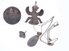 Vintage Zuni and Navajo Sterling and stone pendants - £146.40 GBP