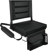 Durable Stadium Folding Chair with Comfortable Cushion &amp; Removable Cover... - $56.38