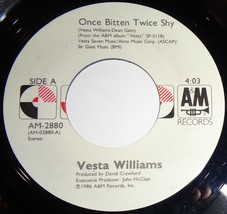 Vesta Williams 45 RPM Record - Once Bitten Twice Shy / My Heart Is Yours B9 - £3.08 GBP