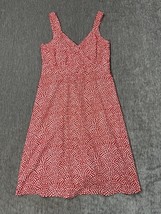 J McLaughlin Dress Womens XS Red White Polka Dot Stretch Catalan Cloth R... - $29.69