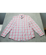 johnnie-O Shirt Mens Large Multi Plaid Cotton Long Sleeve Collared Butto... - $18.49