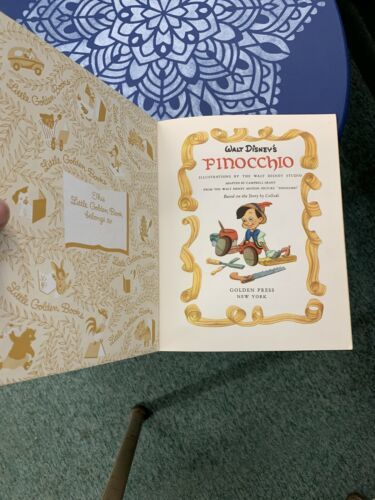 Vintage children stories a Little Golden Book Walt Disney Pinocchio 29 cent Item image 3