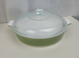 Vintage Corning Ware 8 1/2” Avocado Green #P-708 ½ B Baking Dish &amp; Lid -... - $534.92 MXN