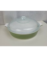 Vintage Corning Ware 8 1/2” Avocado Green #P-708 ½ B Baking Dish &amp; Lid -... - $28.71