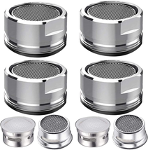 4Pcs Faucet Aerator 4 Pack Kitchen Sink Aerator Replacement Parts +Brass Housin - £8.97 GBP