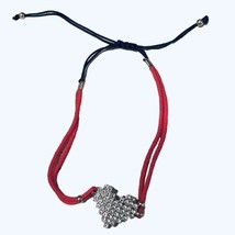 String Bracelet Jewelry Red Ward off Evil Heart Charm Slip Knot Fits S/L Wrists - $8.99