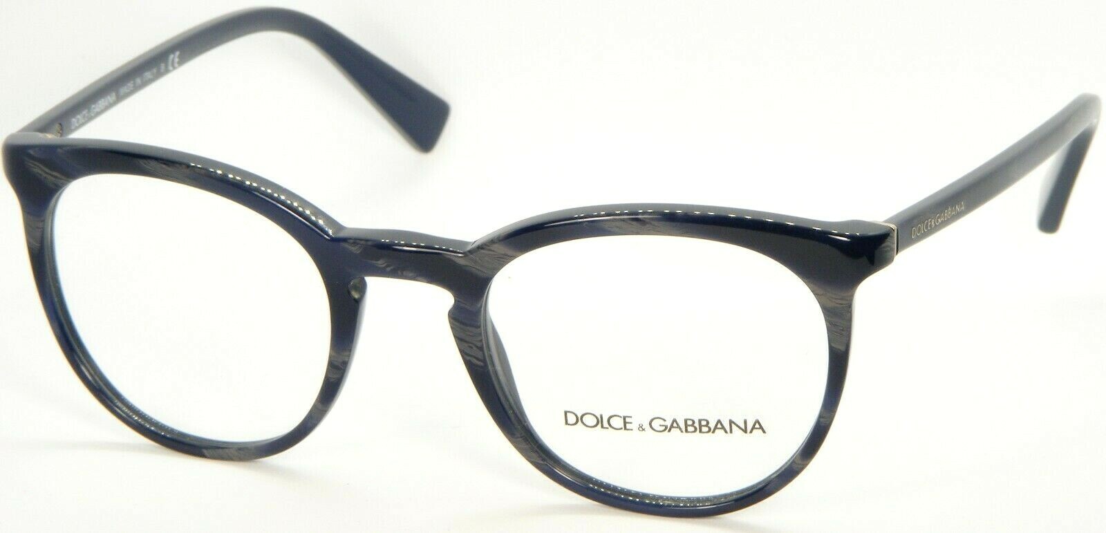 Neu D&amp;g Dolce&amp;Gabbana DG3269 3092 Gestreift Grau Auf Blau Brille 49-21-1... - $100.95