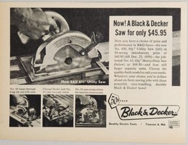 1959 Print Ad Black & Decker Utility Power Saws Towson,Maryland - £10.99 GBP