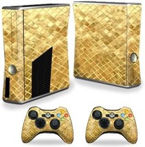 Mightyskins Skin Compatible With X-Box 360 Xbox 360 S Console - Gold Til... - £27.17 GBP