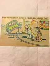 Vintage car Toon postcard. Old Ford Takes A Leak. - £2.94 GBP