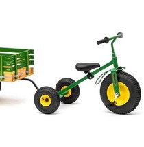 AMISH TRICYCLE with TRAILER - Heavy Duty Big Kids Trike &amp; Cart USA GREEN - £440.21 GBP