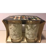 VINTAGE Anchor Hocking Juice Glasses Gold Rim With Retro Design - $280.04 MXN