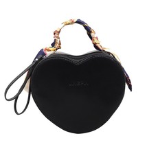 Heart Shaped Design Small Pu Leather Crossbody Bags for Women Fashion Female Sim - £31.15 GBP