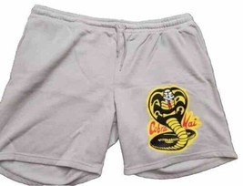 Bioworld Cobra Kai Jogger Fleece Gray Sweat Shorts Men’s Size Large L - £10.99 GBP