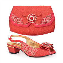 Wedding Shoes And Bag Set Sandals Designer Italian With Matching Bag Party Shoes - £86.32 GBP