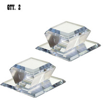 Clear Acrylic Beveled Stick-On Mirror Knob - 2&quot; Square - Pack of 2 - £29.76 GBP