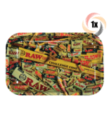 1x Tray Raw Small Smoking Rolling Tray | Mixed Rolling Papers Design - $24.42 CAD