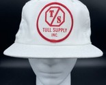 VTG 80’s Trucker Hat Tull Supply Inc Cap Patch SnapBack White USA Park A... - $14.50