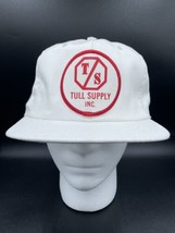 VTG 80’s Trucker Hat Tull Supply Inc Cap Patch SnapBack White USA Park A... - £11.45 GBP