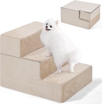 3-Step Dog Stairs, 13.5&#39;&#39; H Dog Stairs For Small Dogs For Bed Couch And ... - $36.99