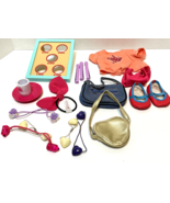 American Girl Accessories Shirt Shoes Purses Bow Ties Saucer Cup Game Lo... - £14.58 GBP