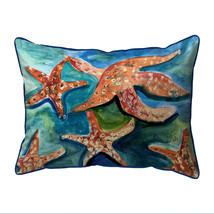 Betsy Drake Swimming Starfish Extra Large Zippered Indoor Outdoor Pillow 20x24 - £49.46 GBP