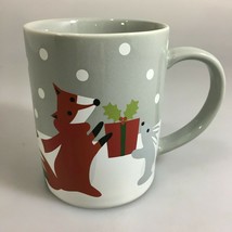 Crate &amp; Barrel Joan Anderson Holiday Critters 2018 Mug Fox Reindeer Bunn... - £14.74 GBP