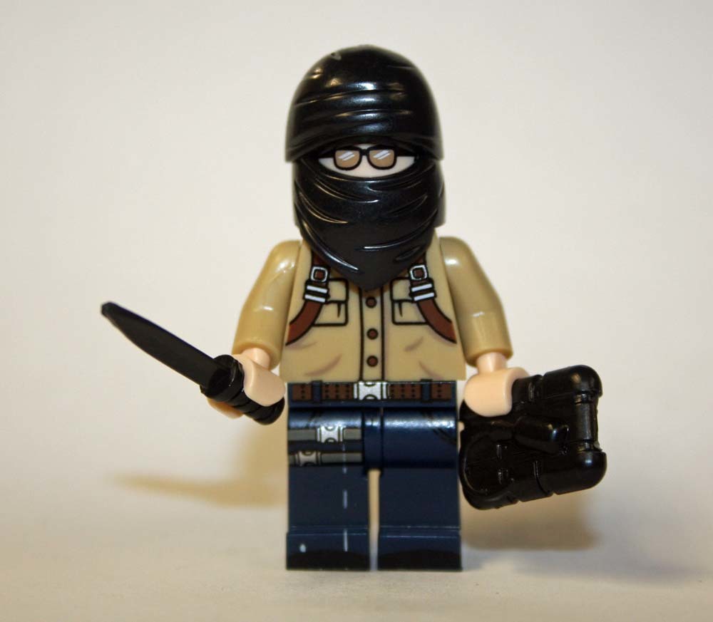 Terrorist C In Turban With Bomb Custom Minifigures - $8.35