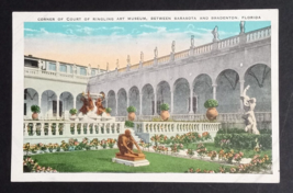 Ringling Art Museum Court Garden Flowers Sarasota Florida FL UNP Postcard c1920s - £5.49 GBP