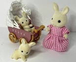 Calico Critters Snow-Warren Bunny Rabbit Family Figures Mom Twin Babies ... - $22.74