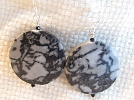 Zebra Jasper CHALCEDONY Earrings with Sterling Silver Earwires - $20.00