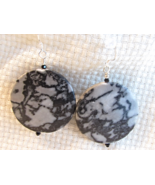 Zebra Jasper CHALCEDONY Earrings with Sterling Silver Earwires - $20.00