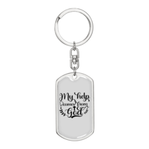 Help Comes From God Stainless Steel or 18k Gold Premium Swivel Dog Tag K... - £29.96 GBP+