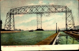 Aerial Bridge Entrance To Harbor Superior Wis 1909 Divided Back Postcard bk64 - £5.53 GBP