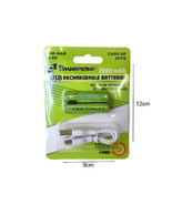 USB Rechargeable Lithium Ni-AAA 1.5V Battery 2000mAh 2 pcs Recharge easy... - $12.62