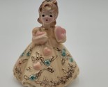Rare Josef Originals Girl Pink Dress Figurine Valentines Wonderful World... - £77.39 GBP