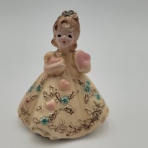 Rare Josef Originals Girl Pink Dress Figurine Valentines Wonderful World... - $98.99
