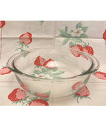 Pyrex clear glass round casserole baking dish 1.5 qt bowl with handles 023 - £4.70 GBP