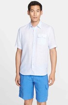 Vilebrequin Short Sleeve Linen Button Shirt Light Blue ( M )  - £118.40 GBP