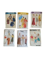 Lot Of 6 Vintages 70s &amp; 80s Sewing Patterns - £25.67 GBP