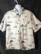 JOE MARLIN Men&#39;s Shirt Short Sleeve Button Down Fishing 100% Cotton.Size L - £7.81 GBP