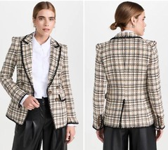 2023 AUTHENTIC VERONICA BEARD Lawrence Dickey Jacket in ECRU/OCHRE $798 - £195.24 GBP