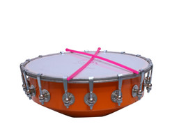 14 Inch Dhol Tasha Stainless Steel Classic With Stick Tambourine musicals - £103.79 GBP