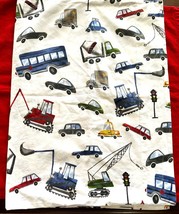 Pottery Barn Kids Standard Pillowcase 20 x 30&quot; Cars Trucks Bus Cranes - $12.86