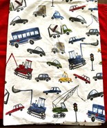 Pottery Barn Kids Standard Pillowcase 20 x 30&quot; Cars Trucks Bus Cranes - $17.58 CAD