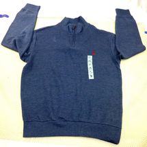 U.S. Polo Assn. Red Pony Logo Mens Blue 1/4 Zip Pullover Sweater Med NWT - $19.00