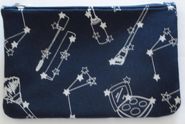 IPSY Makeup Cosmetic Bag Blue with Silver Print &quot;Starlet&quot; November 2016 - $8.88